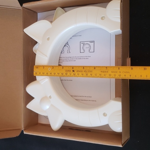 Cat Door Small Pet Door White NIB Paw Ballet - Picture 5 of 5